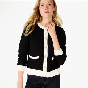 NWT - Kate Spade Colorblock Lady Sweater Jacket - size XL.